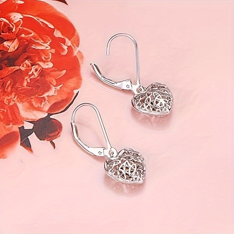 Heart Shaped Hoop Earrings for Ladies